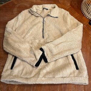 Maternity Teddy 3/4 Zip-up Sweatshirt